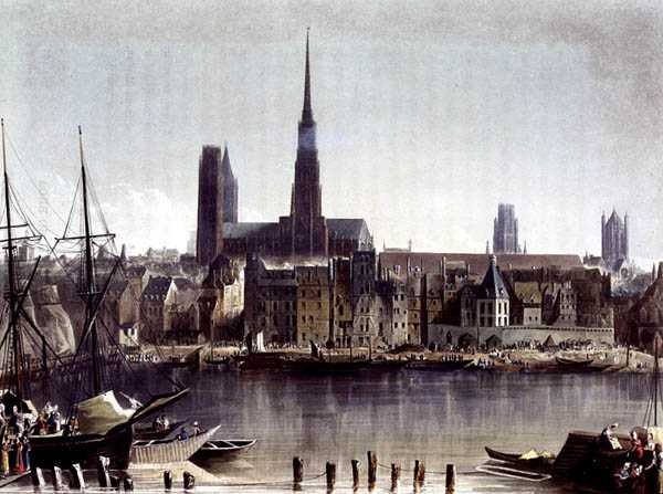 Utsikt over Rouen, fra 