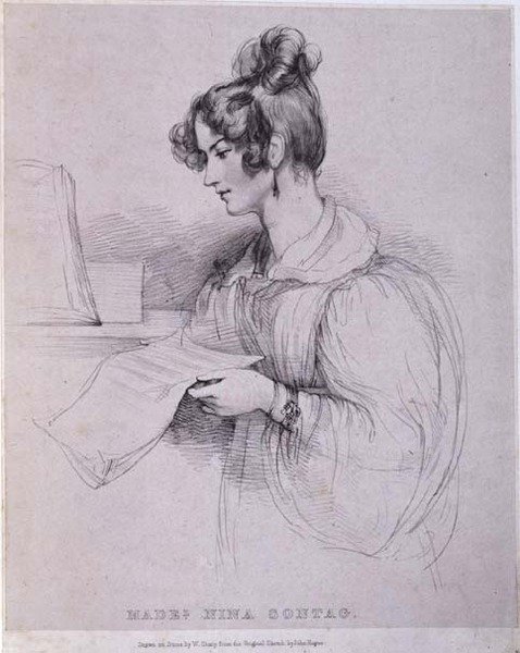 Mademoiselle Nina Sontag, gravert av William Sharp (1803-75) av John (after) Hayter