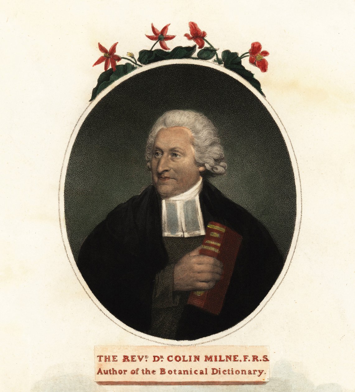 Portrett av Colin Milne, botaniker.1806 (gravering) av John (after) Russell