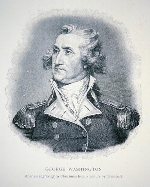 George Washington, gravert av Thomas Cheesman (1760-1835) (litho) av John (after) Trumbull