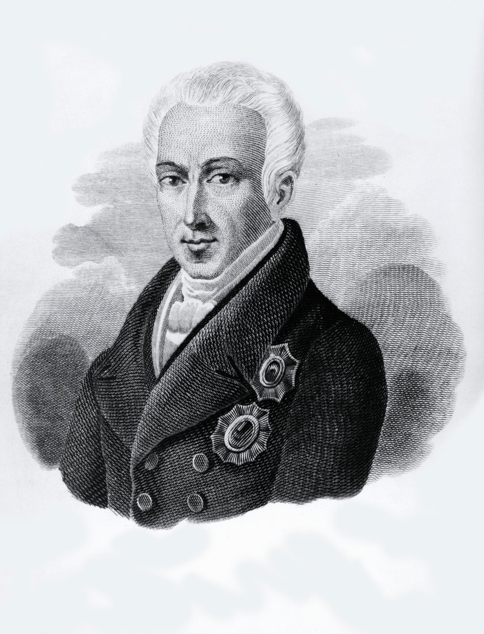 Portrett av grev Ioannis Antonios Kapodistrias (1776-1831), president i Den greske republikk fra 1828 til 1831, gravering av Walter Charles Mills