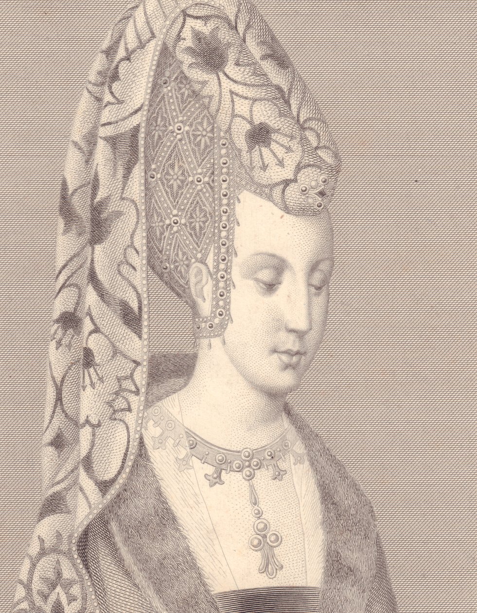 Portrett av Isabelle eller Isabeau av Bayern-Ingolstadt, dronning av Frankrike av Walter Charles Mills