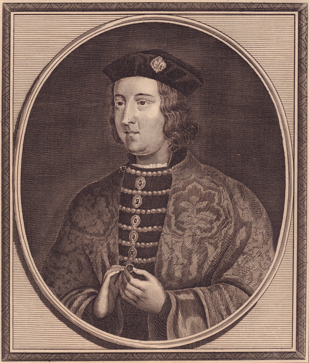 Portrett av kong Edward IV av England (1442-1483), kobberstikk av John Goldar (1729-1795) av Walter Charles Mills