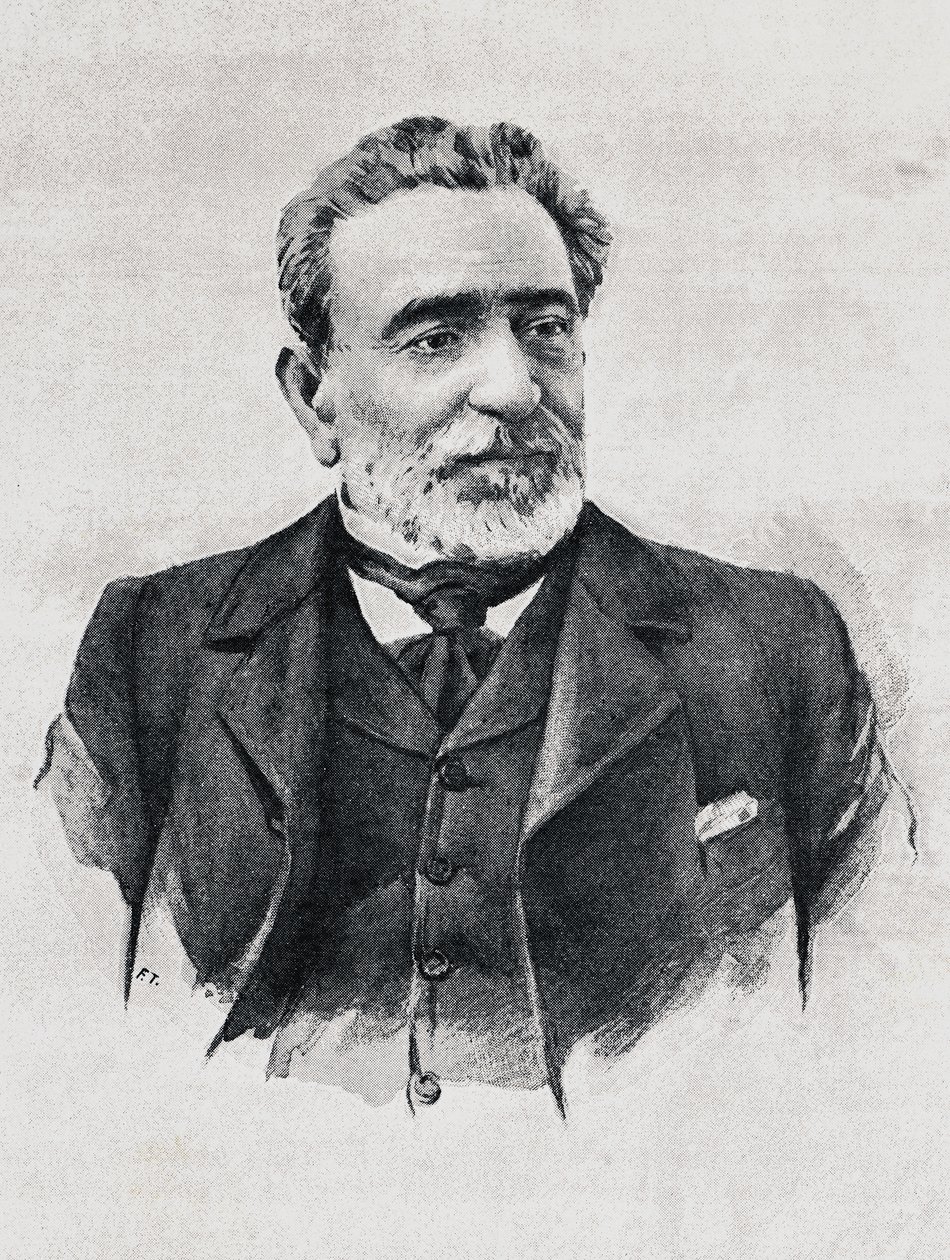 Portrett av Praxedes Mateo Sagasta (1825-1903), spansk statsminister av Walter Charles Mills