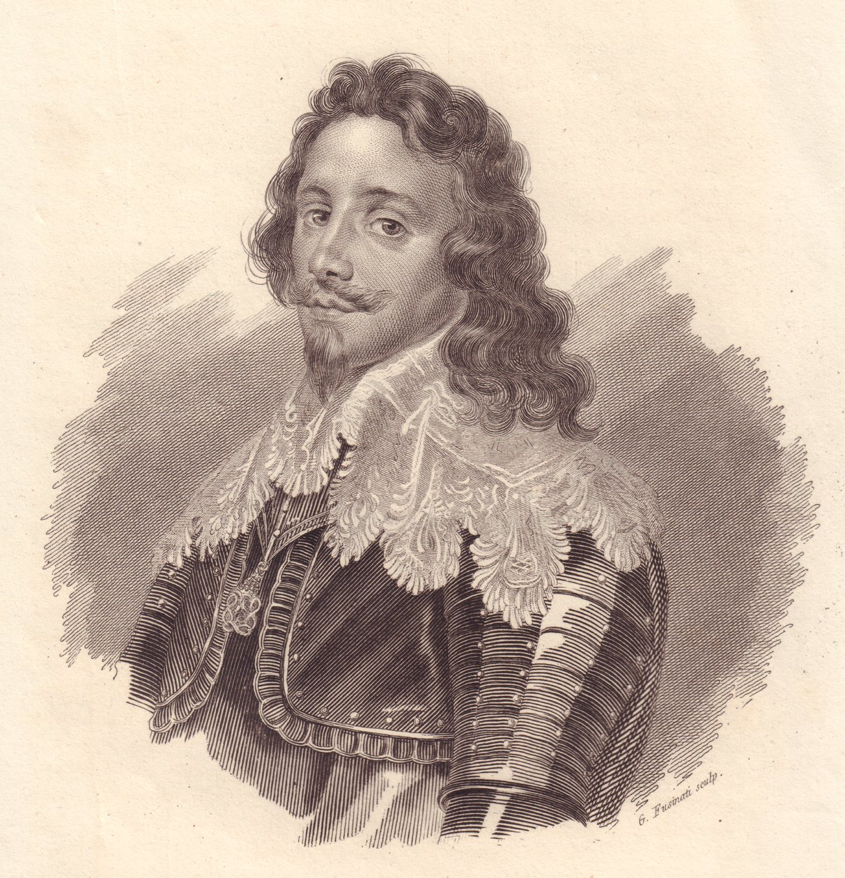 Portrett av Thomas Francis of Savoy, Prince of Carignano (1596-1656), kobberstikk av G Fusinati fra maleri av Van Dick av Walter Charles Mills
