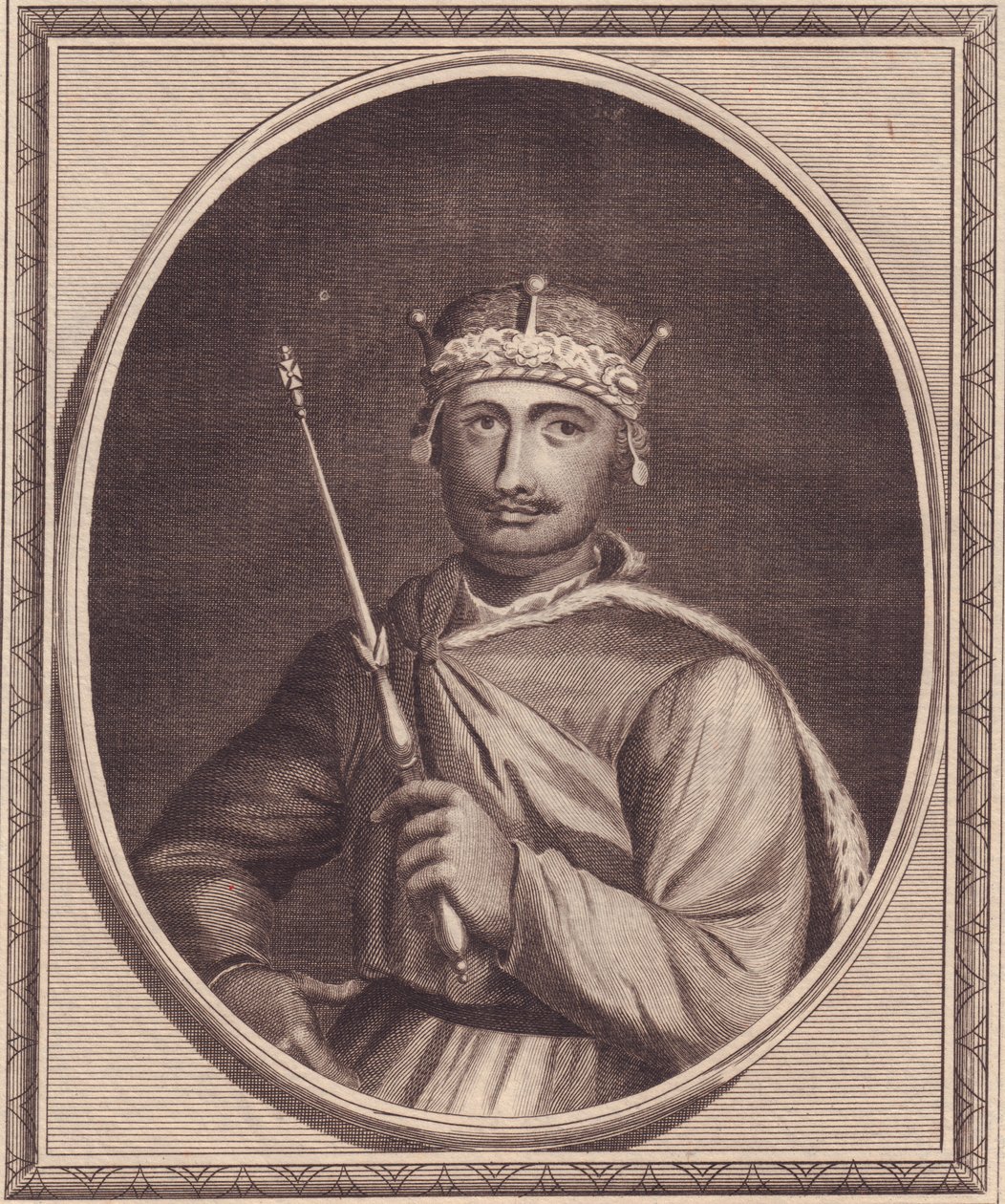 Portrett av William II av England (1056-1100), også kjent som Rufus, kobberstikk av John Goldar (1729-1795) av Walter Charles Mills