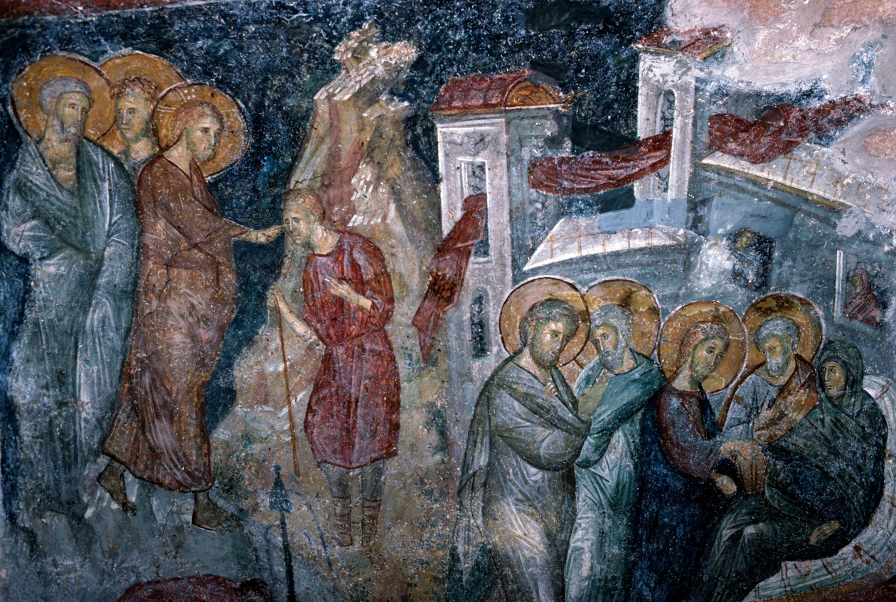 Scener fra Jesu liv, freskomaleri i Agia Sophia-kirken av Walter Charles Mills