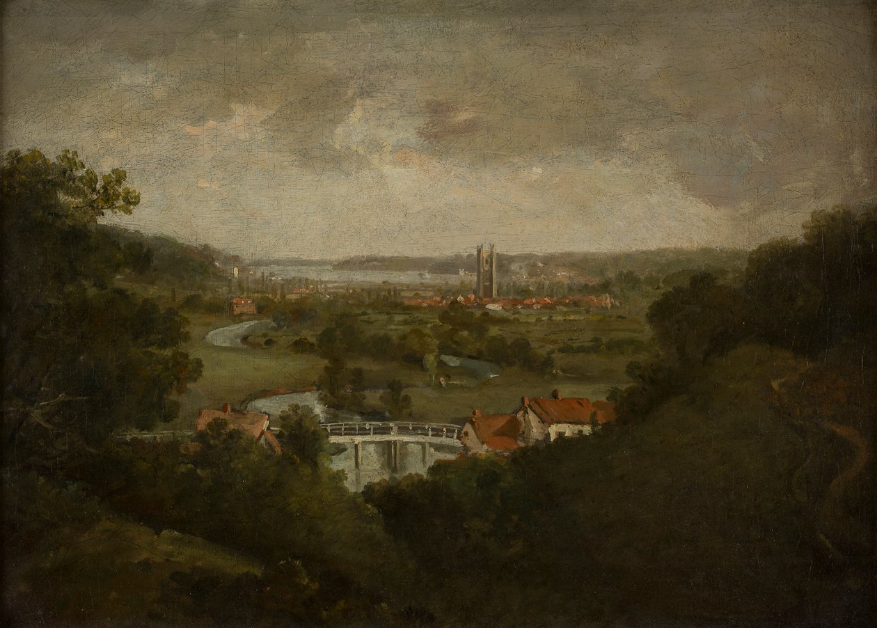 Vale of Dedham (olje på lerret) av John (circle of) Constable