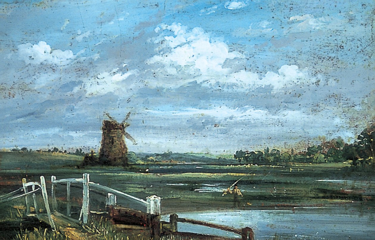 Nær Haddon, Derbyshire (olje på lerret) av John (manner of) Constable