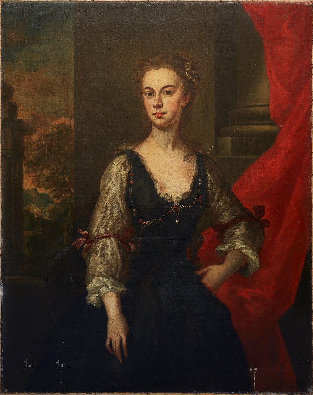 Portrait Said To Be Elizabeth, grevinne av Pembroke (1674-1739) (olje på lerret) av John (studio of) Vanderbank