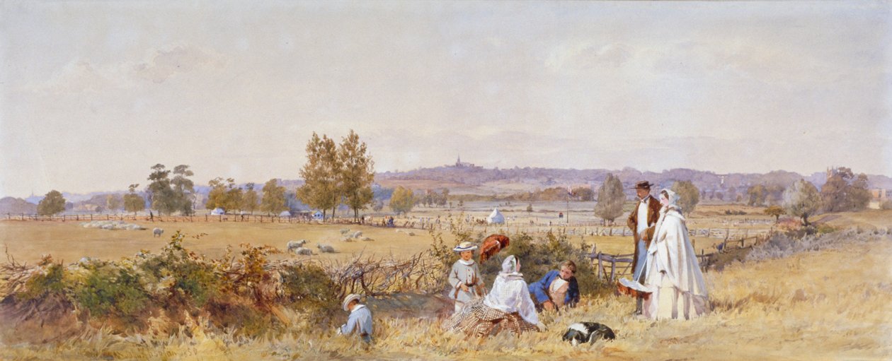 Felter på baksiden av Holloway Prison, Islington, London, 1859 av John Absolon