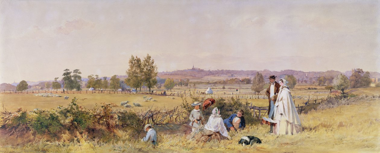 Highgate fra Upper Holloway, 1859 av John Absolon