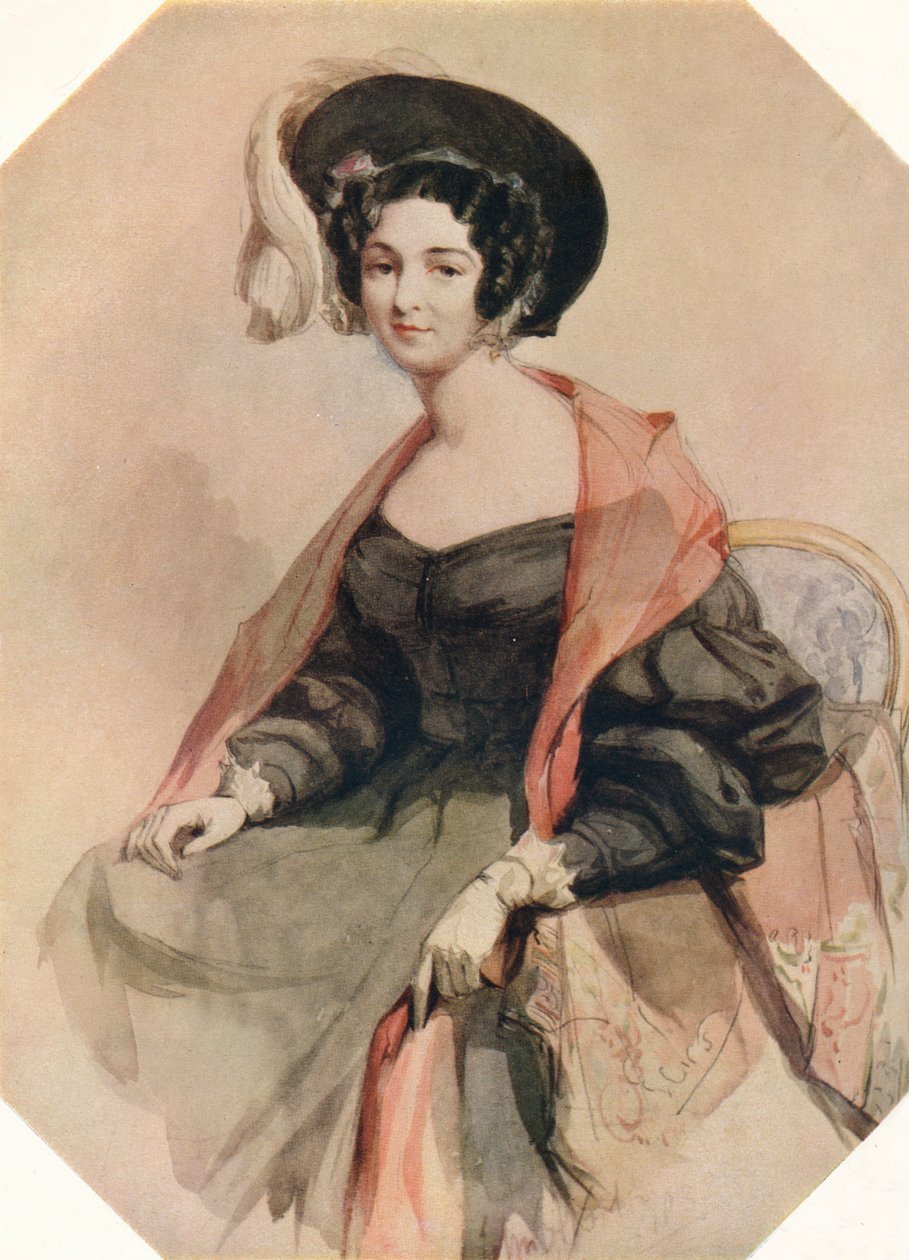 Portrett av en dame, c1855 av John Absolon