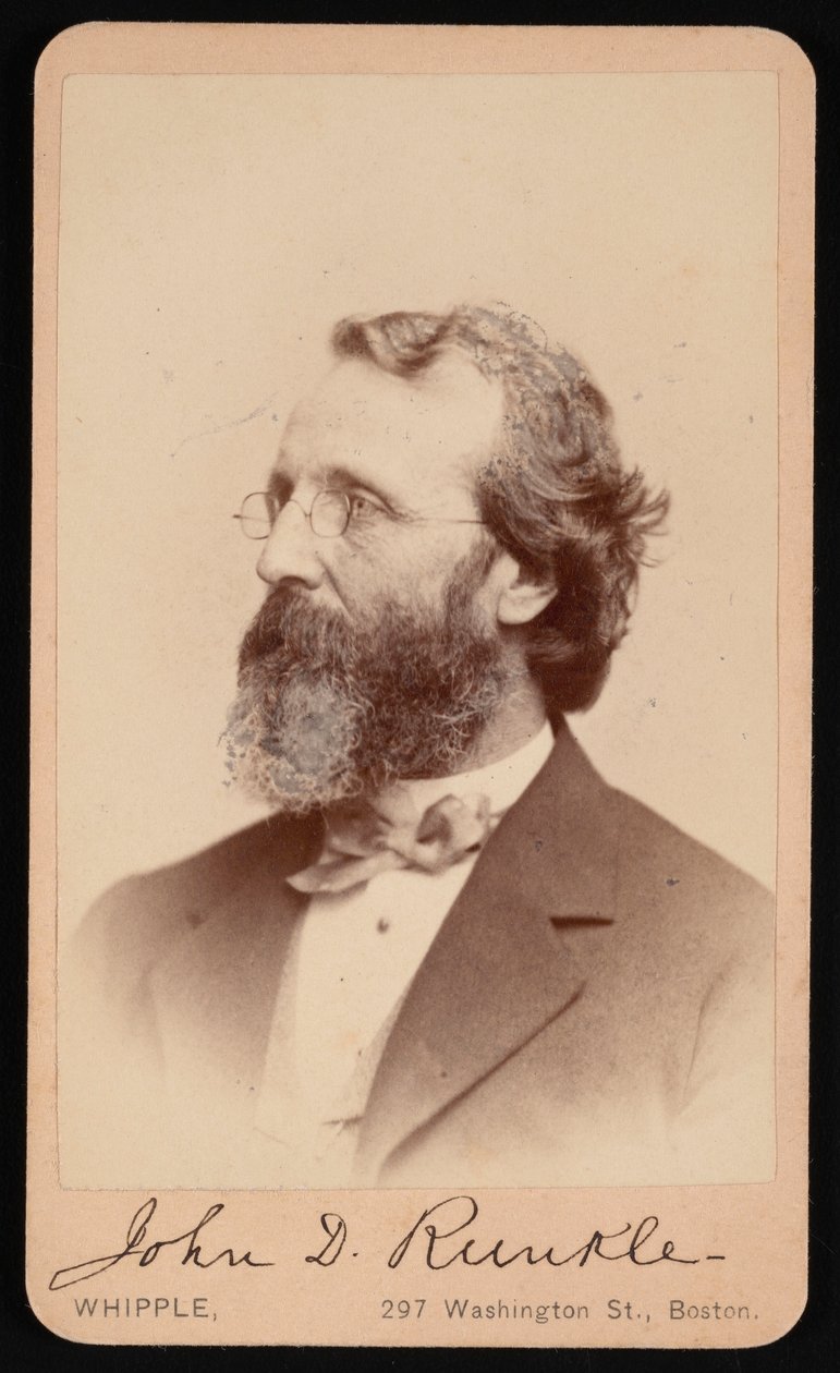 Portrett av John Daniel Runkle 1822-1902, mellom 1865 og 1873. av John Adams Whipple