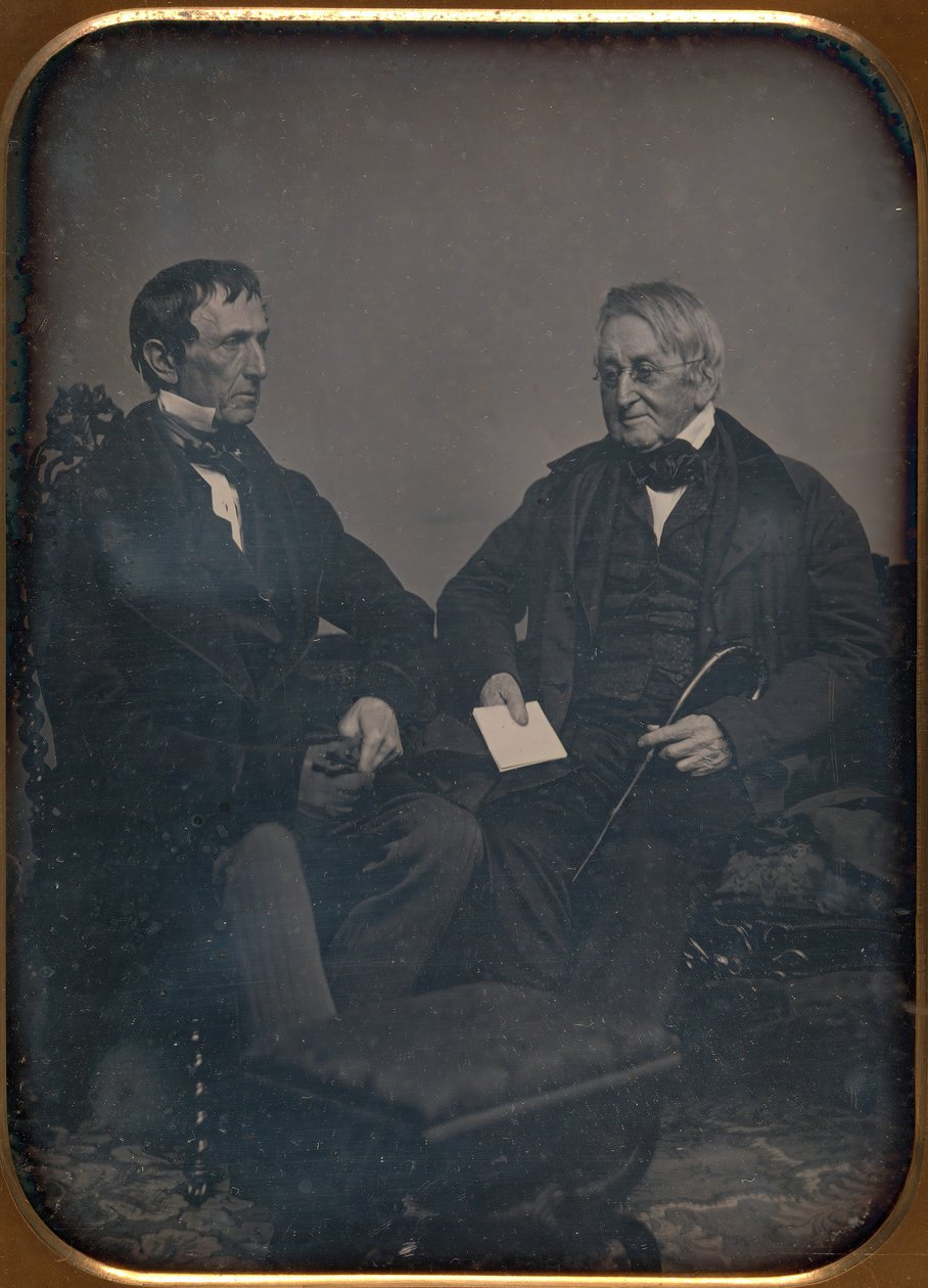 To eldre menn i samtale, ca. 1850. av John Adams Whipple