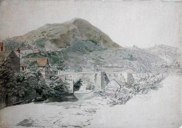 Bridge, Llangollen (akvarell på papir) av John Alexander Gresse