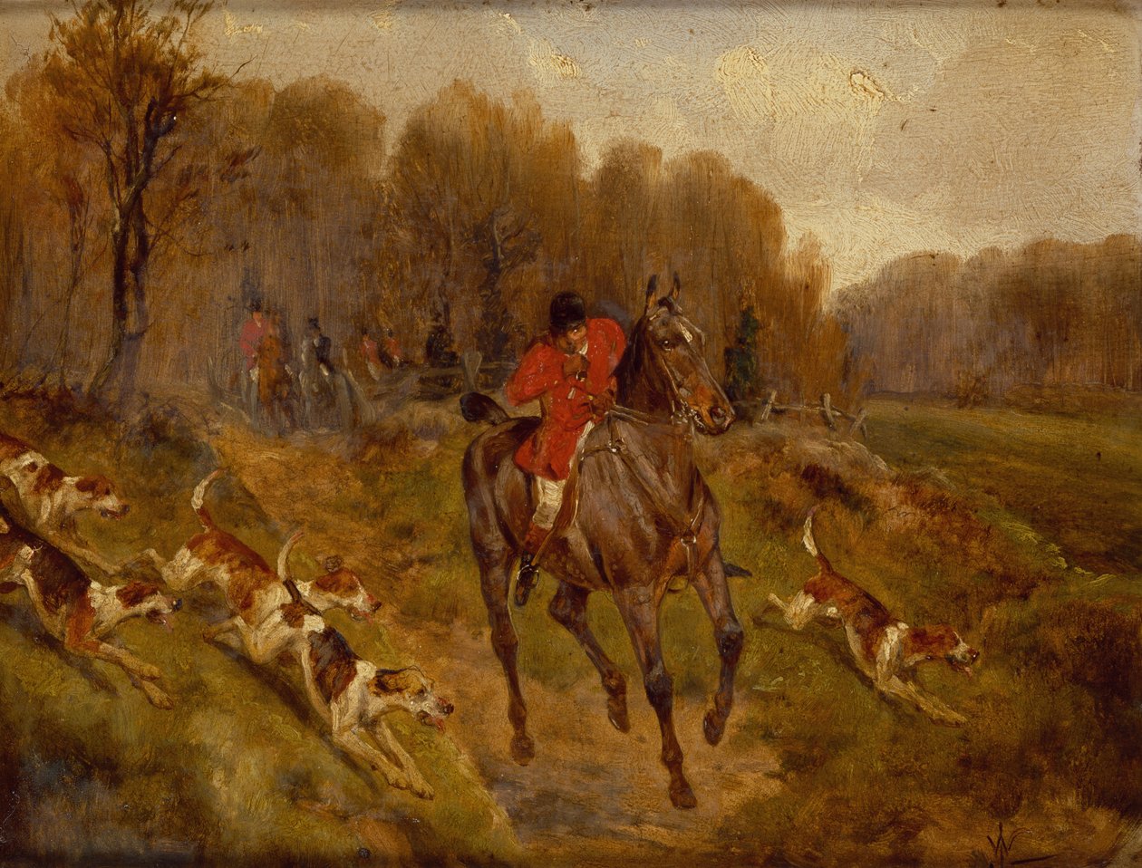 Full Cry (olje på lerret) av John Alfred Wheeler