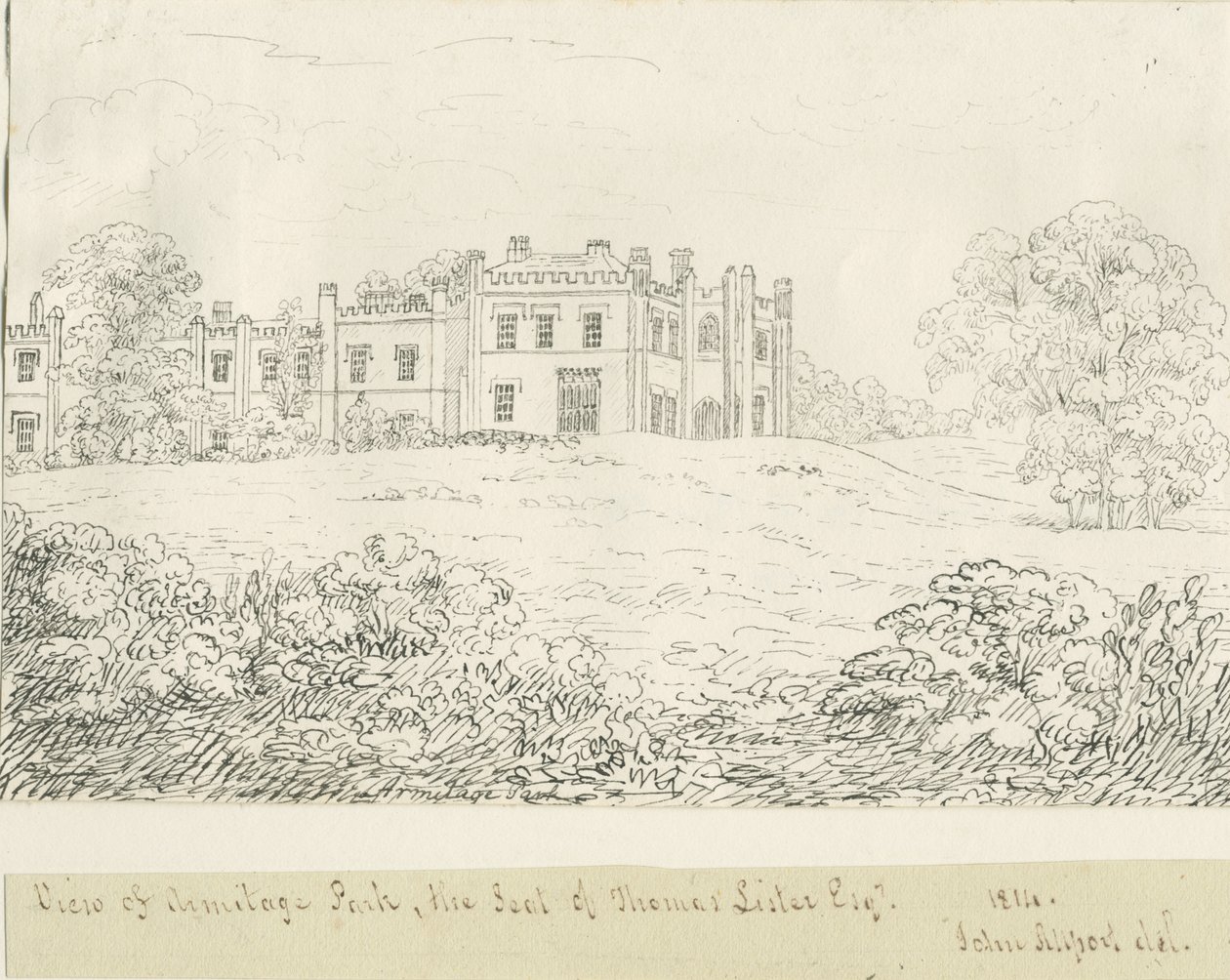 Armitage Park: pennetegning, 1814 av John Allport