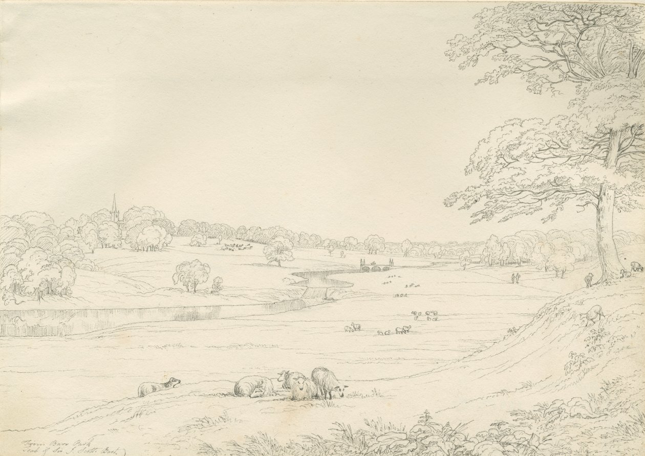 [Flott] Barr Park: penn- og blekktegning, og [begynnelsen av 1800-tallet] av John Allport