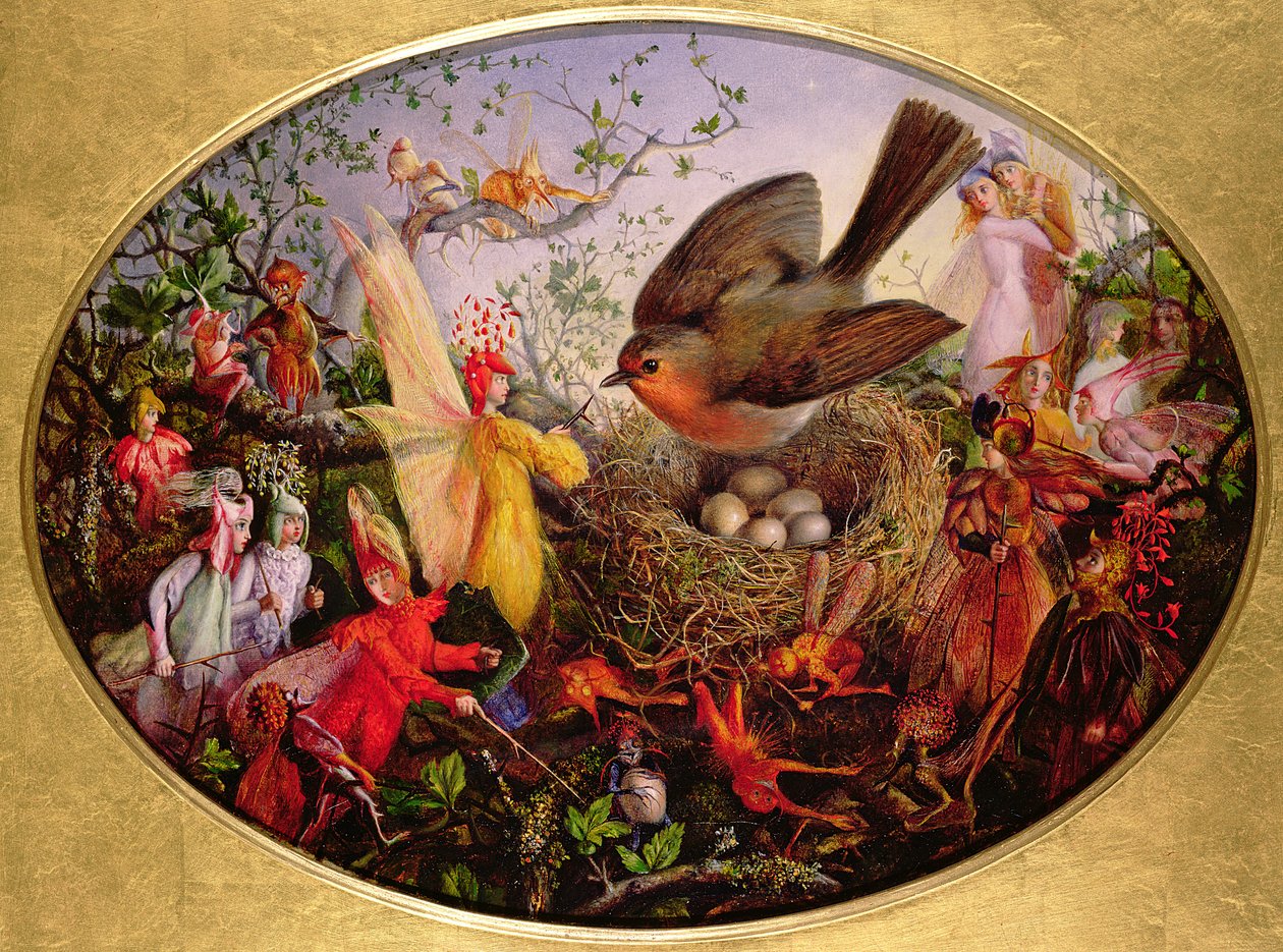 Cock Robin forsvarer redet sitt av John Anster Fitzgerald