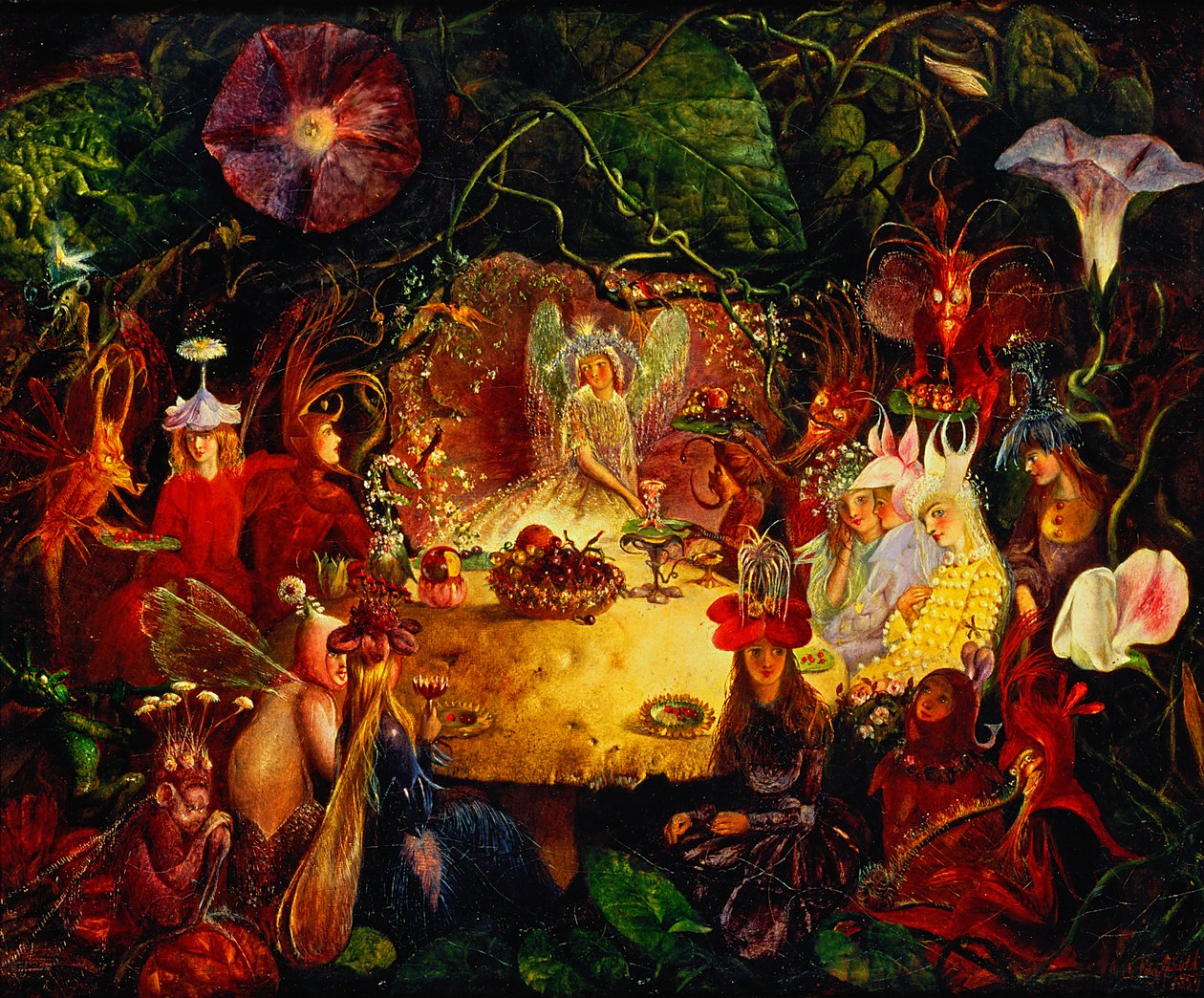 Feenes bankett, 1859 av John Anster Fitzgerald