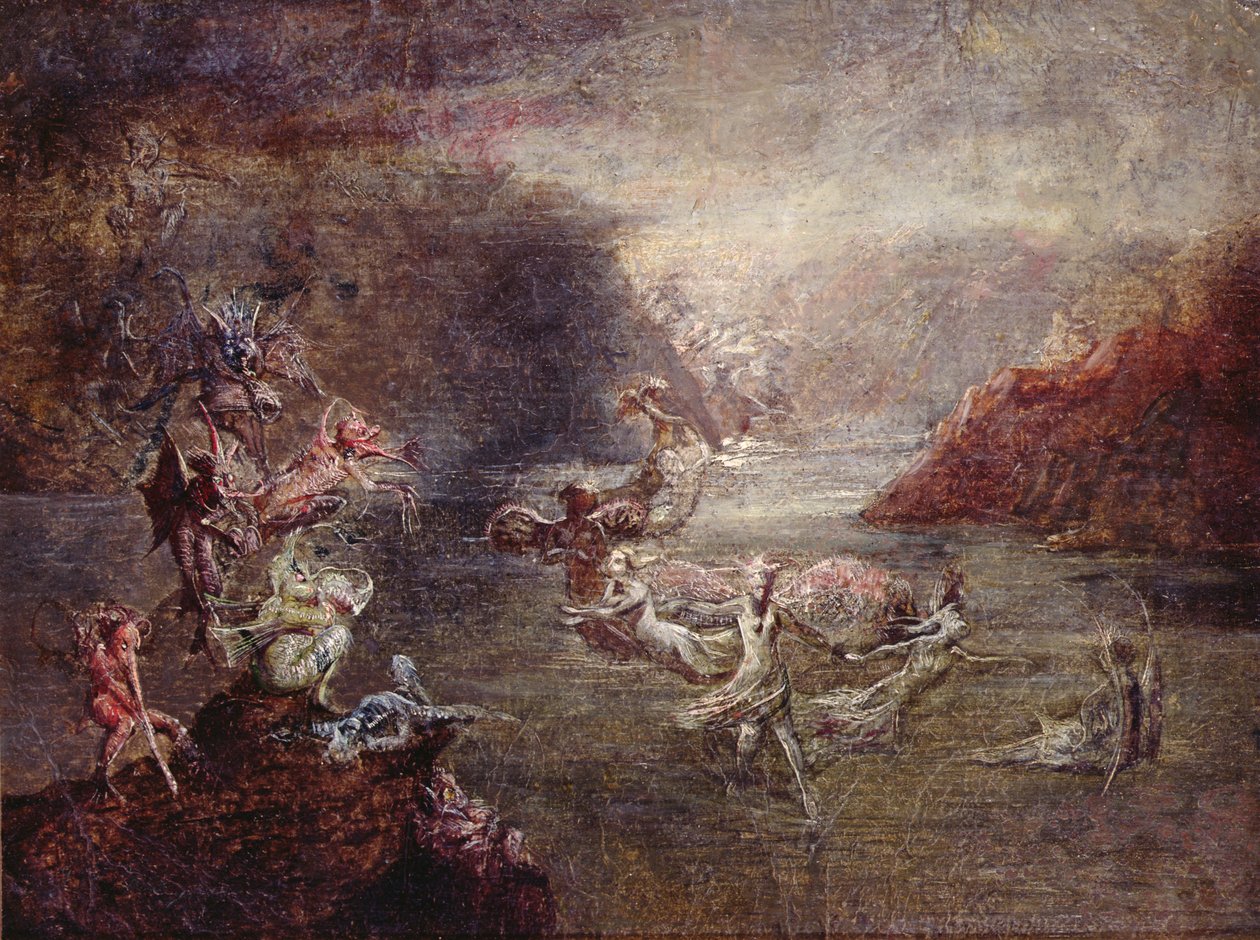 The Fairy Lake (olje om bord) av John Anster Fitzgerald