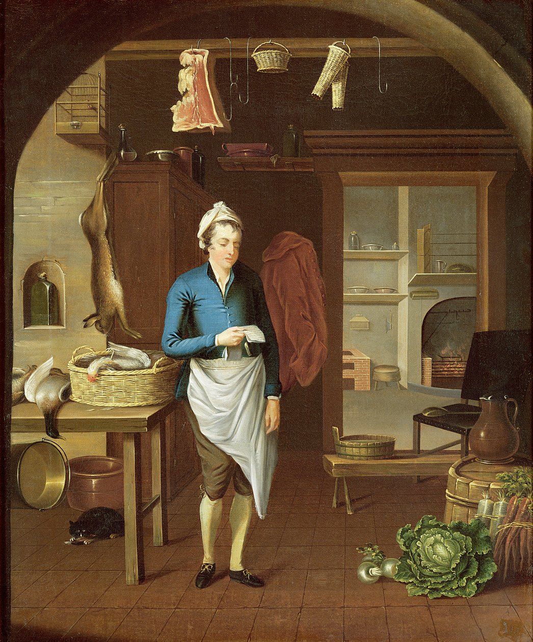 Kjøkkenscene, 1771 av John Atkinson