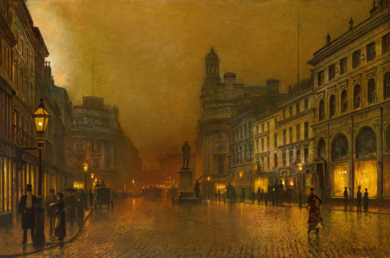 Manchester, St. Ann’s Square / maleri av J.A. Grimshaw av John Atkinson Grimshaw
