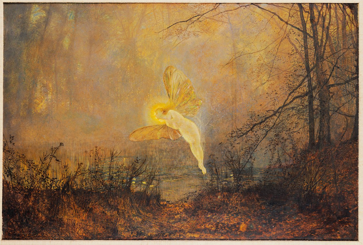 Midtsommernatt, eller "Iris", 1876 av John Atkinson Grimshaw
