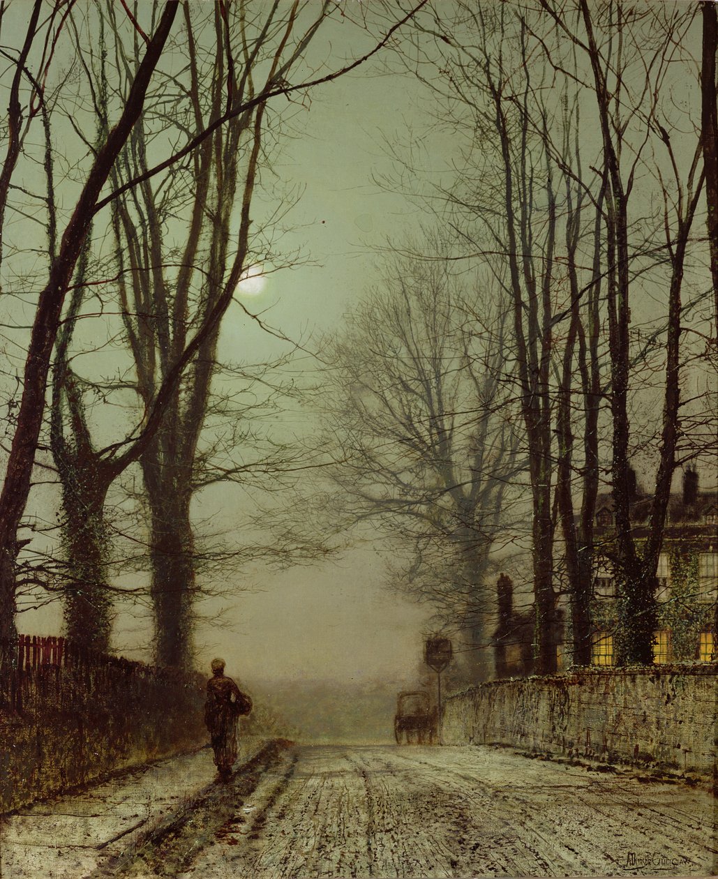 Putney Park Lane av John Atkinson Grimshaw
