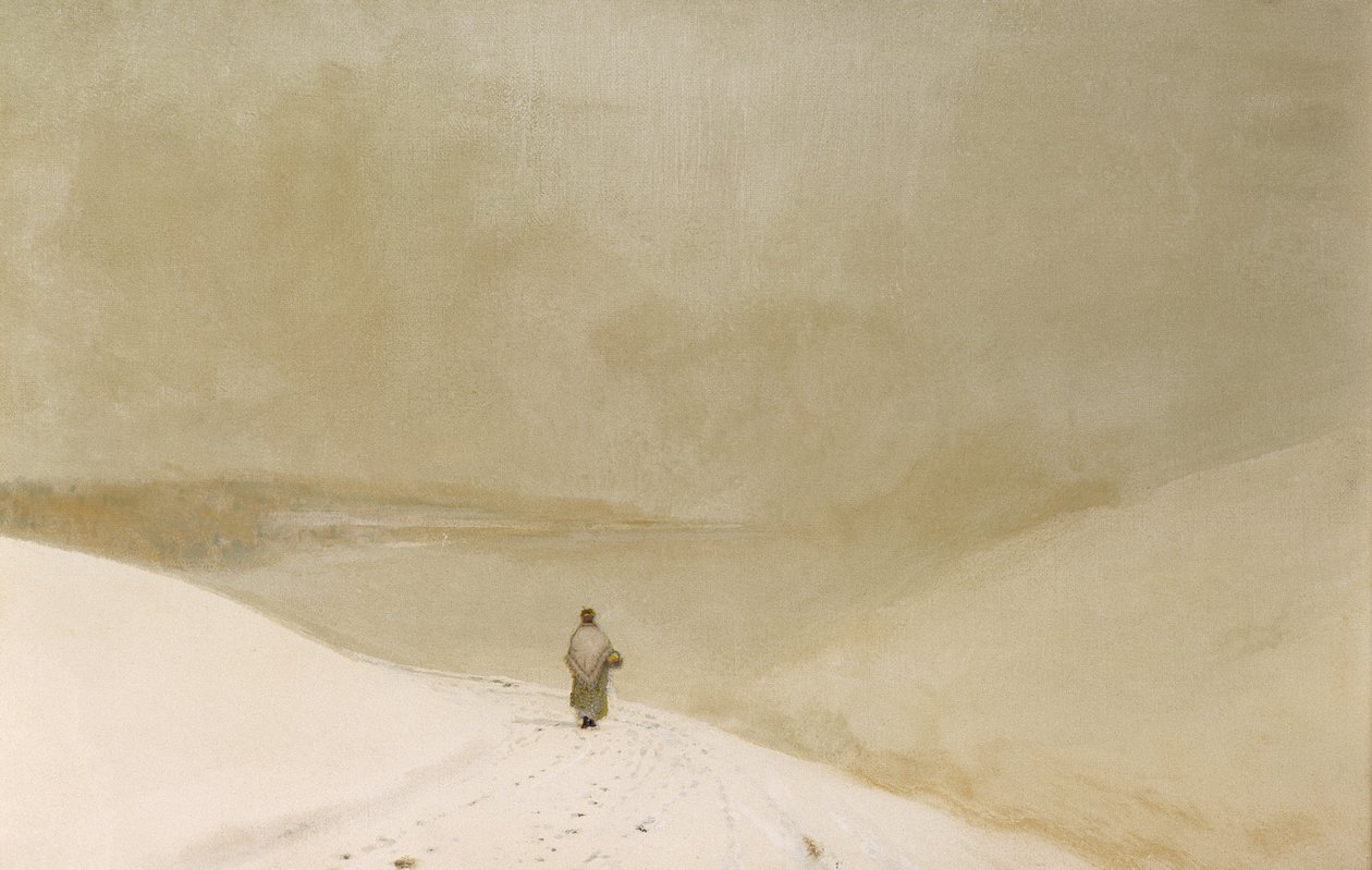 Snow and Mist (Caprice in Yellow Minor) (olje på lerret) av John Atkinson Grimshaw