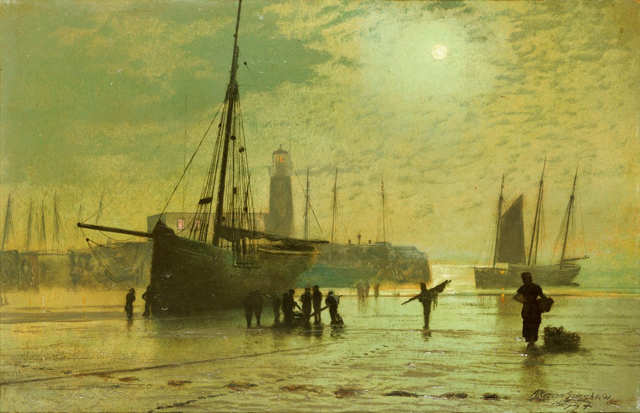 Fyret i Scarborough, 1877 av John Atkinson Grimshaw