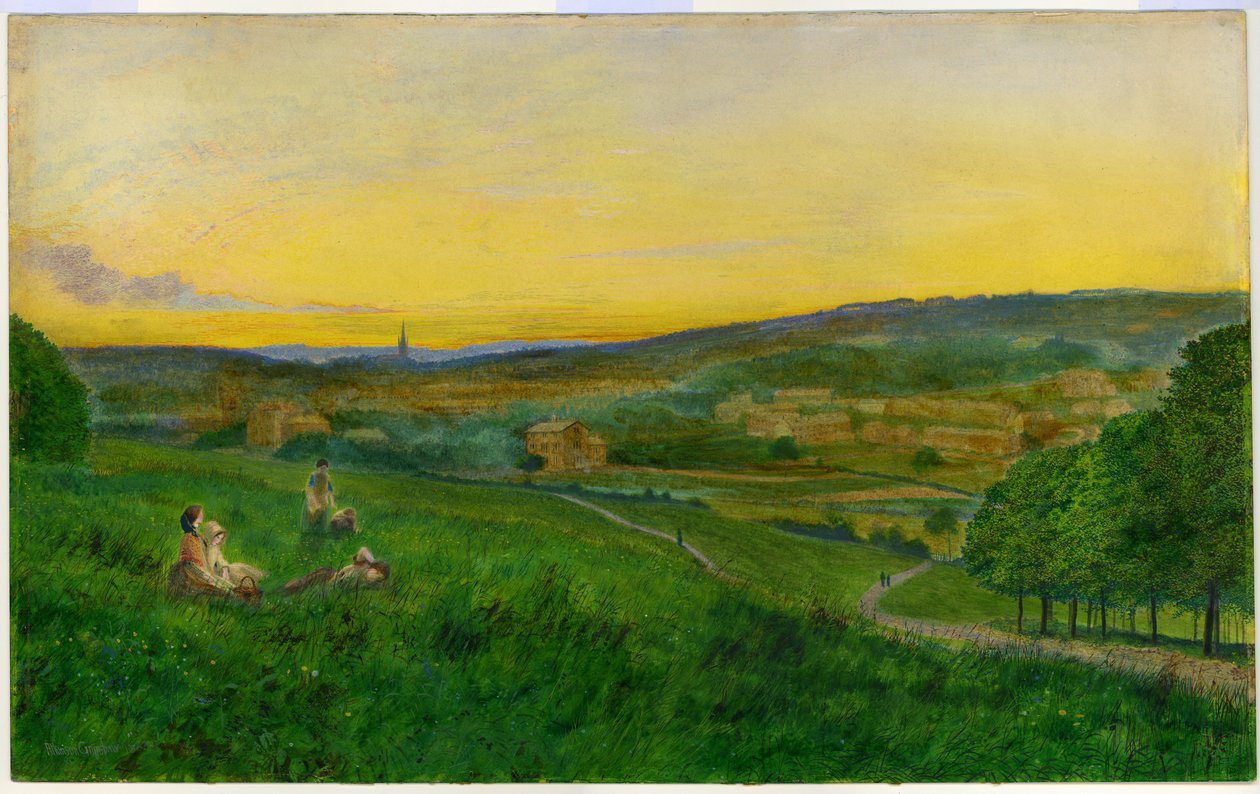 Utsikt fra Woodhouse Ridge (olje på lerret) av John Atkinson Grimshaw