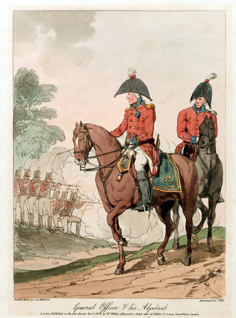 Generaloffiser og hans adjutant av John Augustus (after) Atkinson
