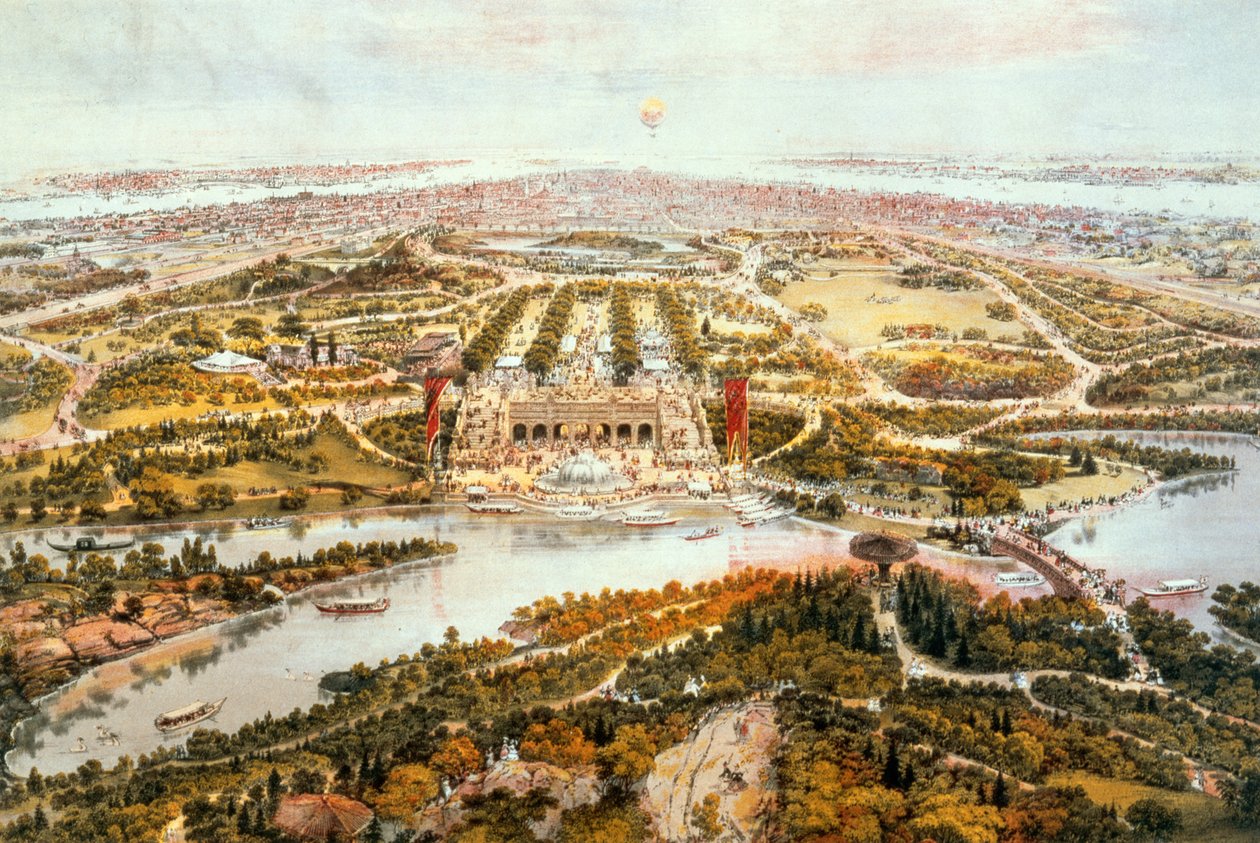Central Park, sommer, ser sørover, 1865 av John Bachmann