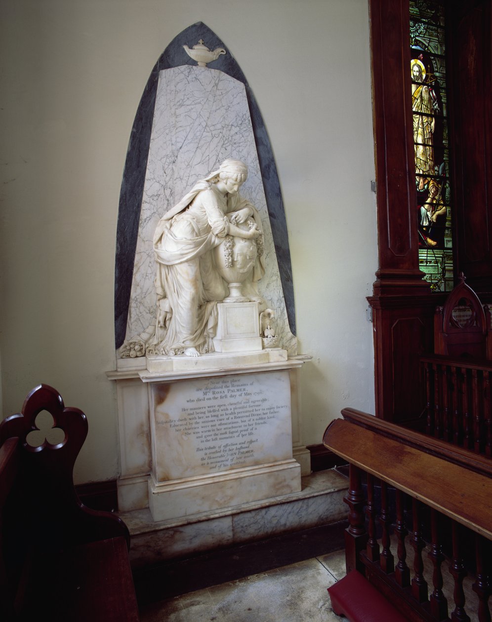 Monument til Rosa Palmer fra Rose Hall, 1790 (marmor) av John Bacon