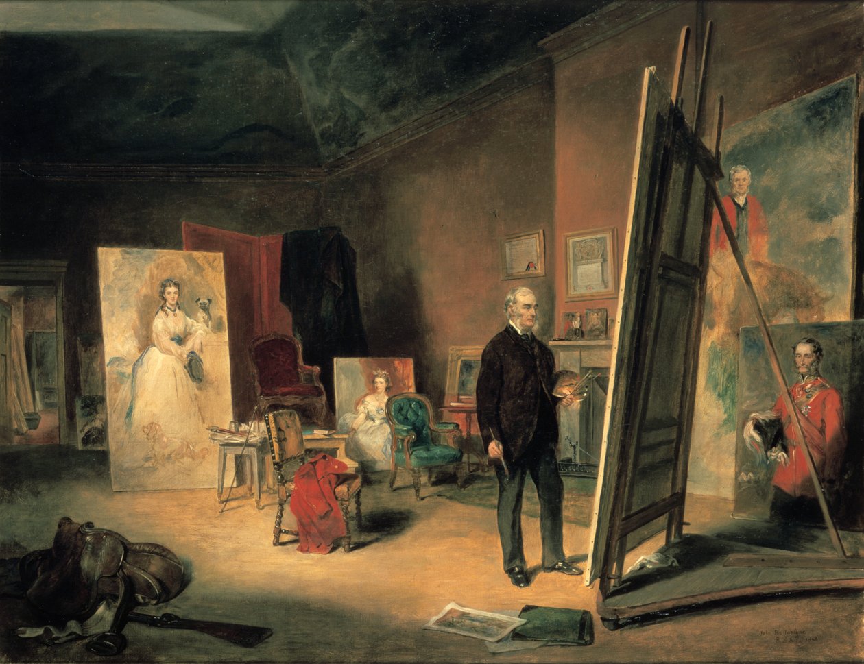 Portrett av Sir Francis Grant i hans studio, 1866 av John Ballantyne