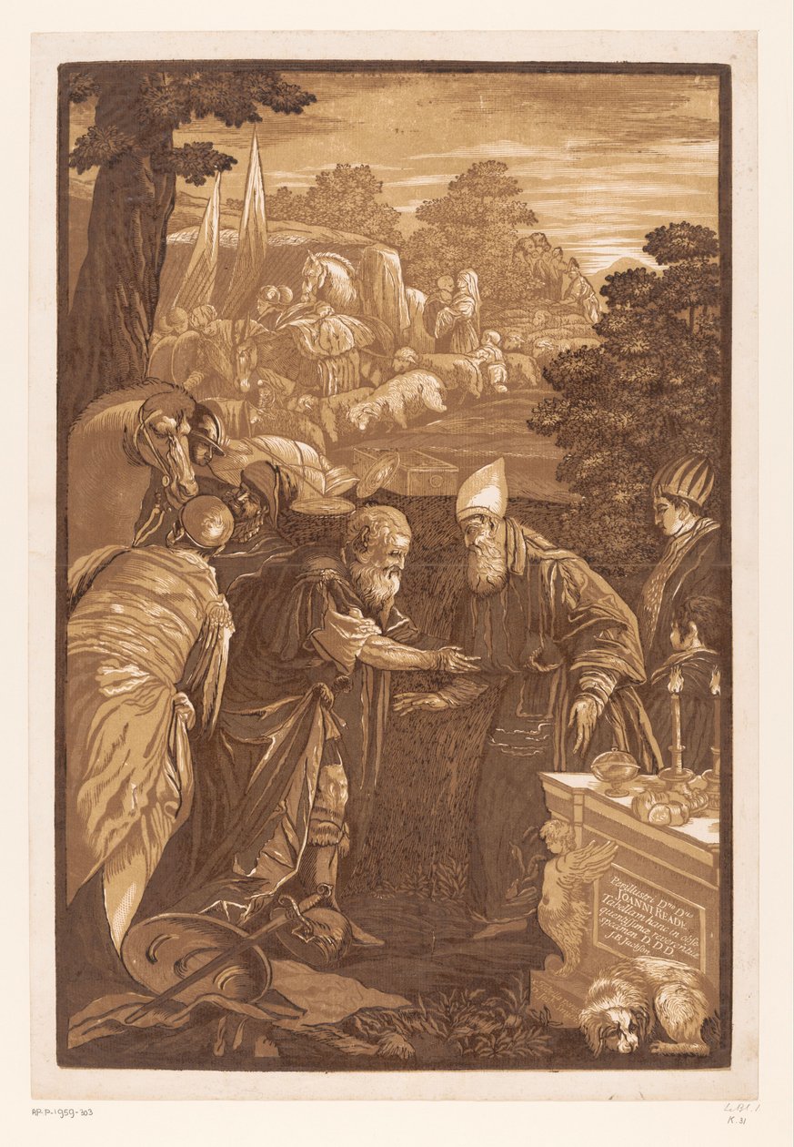 Abraham og Melkisedek Kunstverk av venetianske mestere (serietittel) Opera selectiora (serietittel) av John Baptist Jackson