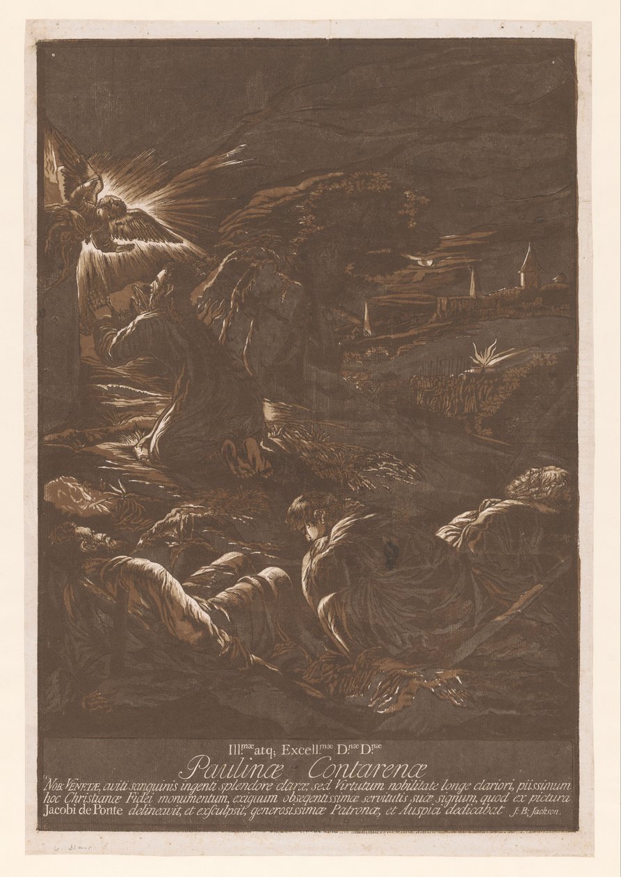 Kristus i Getsemane hage Kunstverk av venetianske mestere (serietittel) Opera selectiora (serietittel) av John Baptist Jackson