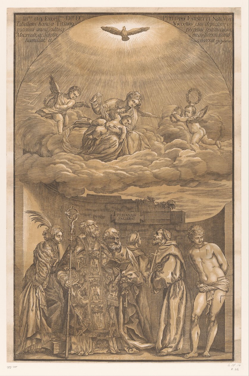 Maria i skyene og seks helgener Kunstverk av venetianske mestere (serietittel) Opera selectiora (serietittel) av John Baptist Jackson