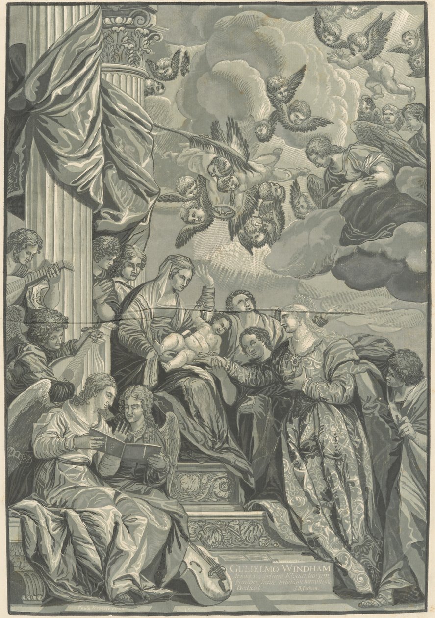 Mystisk ekteskap av Saint Catherine av John Baptist Jackson