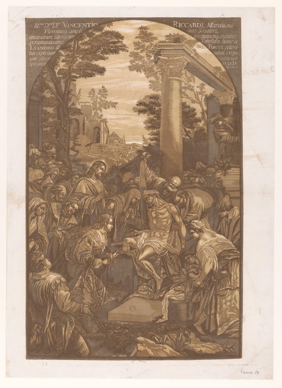 Oppdragelse av Lasarus Kunstverk av venetianske mestere (serietittel) Opera selectiora (serietittel) av John Baptist Jackson