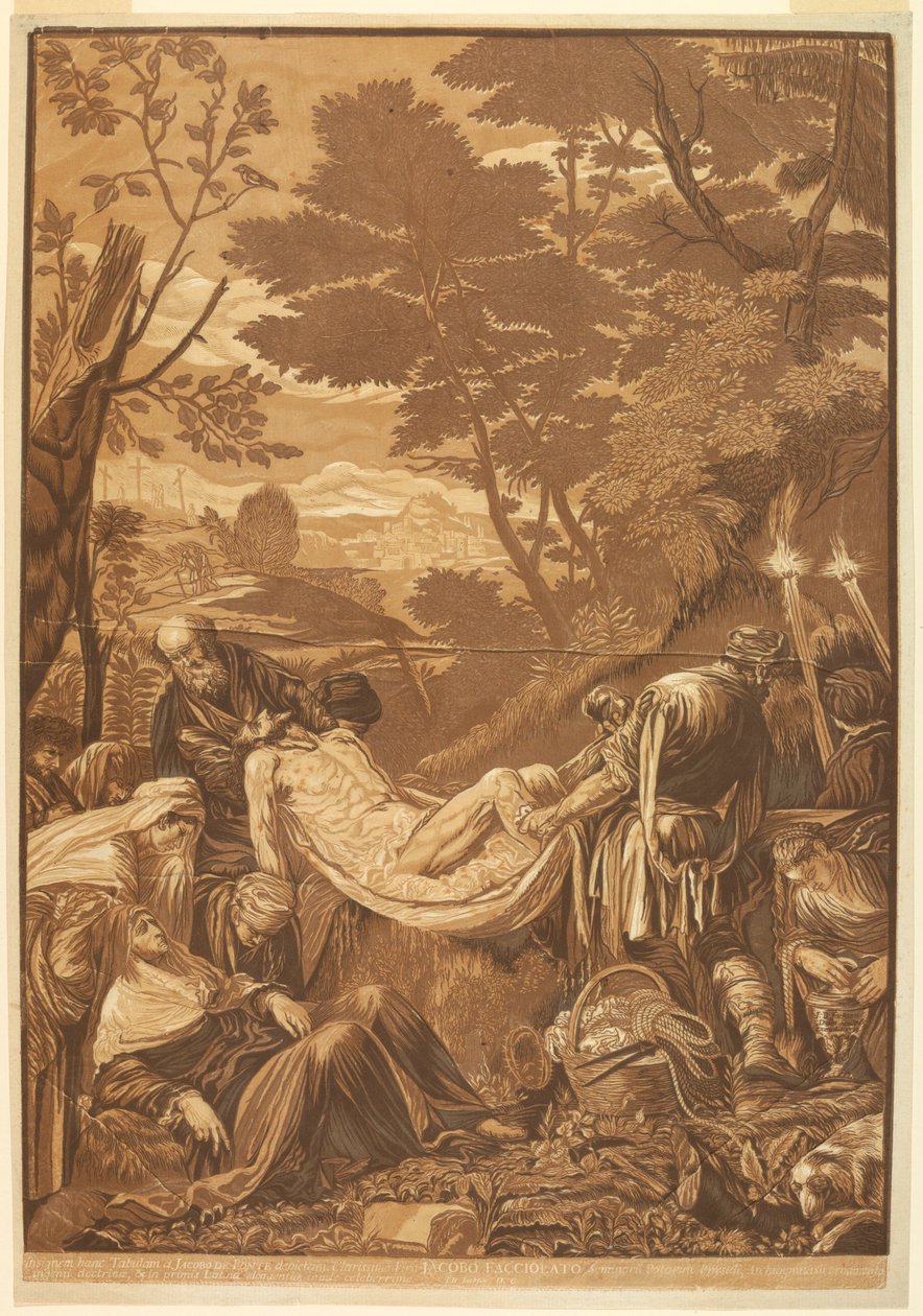 Gravleggingen, etter Jacopo Bassano av John Baptist Jackson