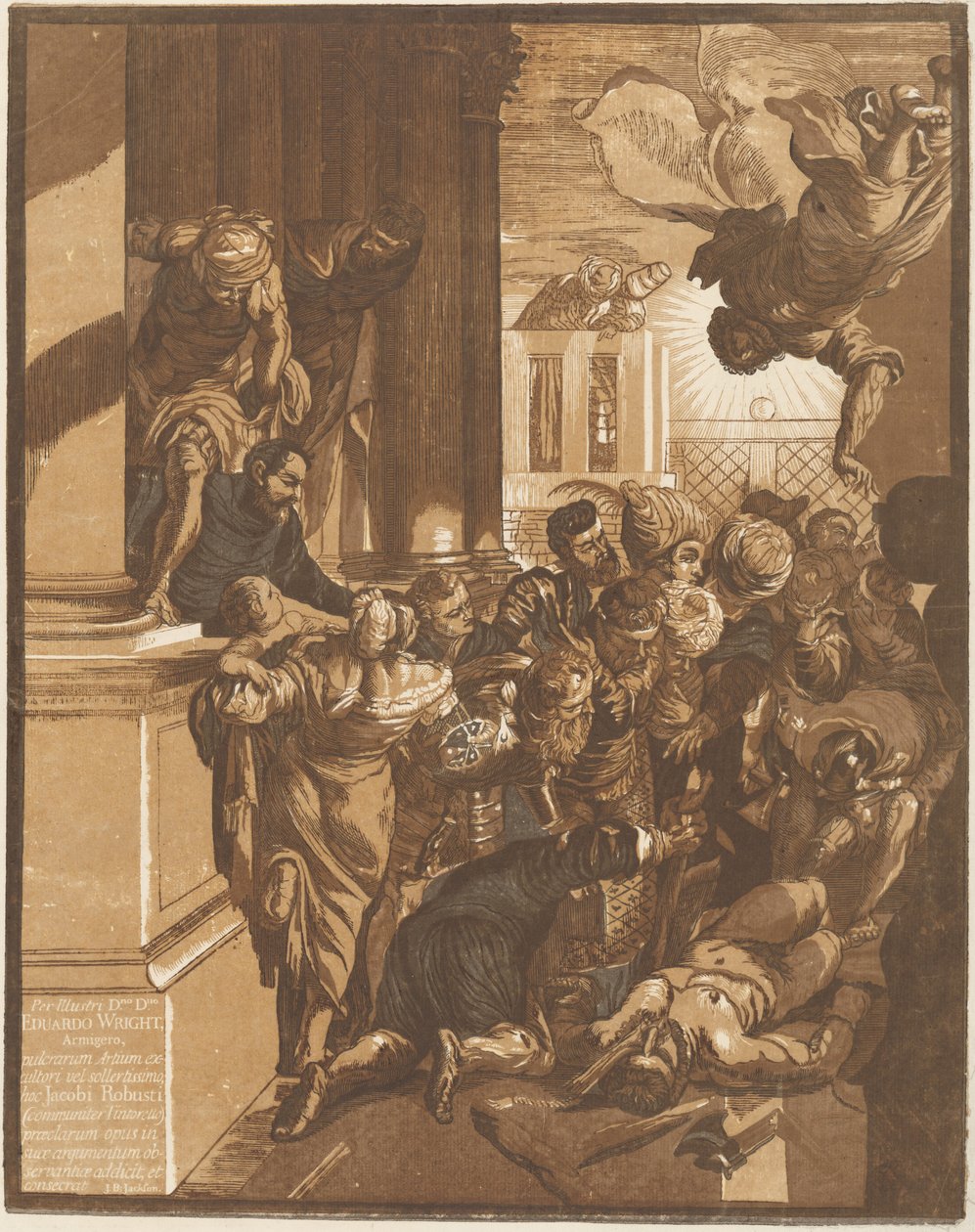 The Miracle of Saint Mark (venstre side) av John Baptist Jackson after Jacopo Tintoretto