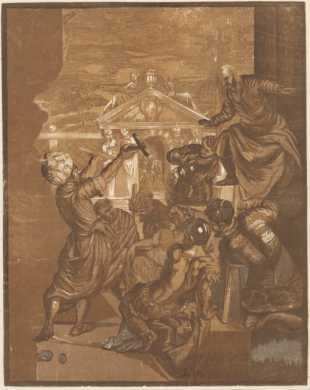 The Miracle of Saint Mark (høyre side) av John Baptist Jackson after Jacopo Tintoretto