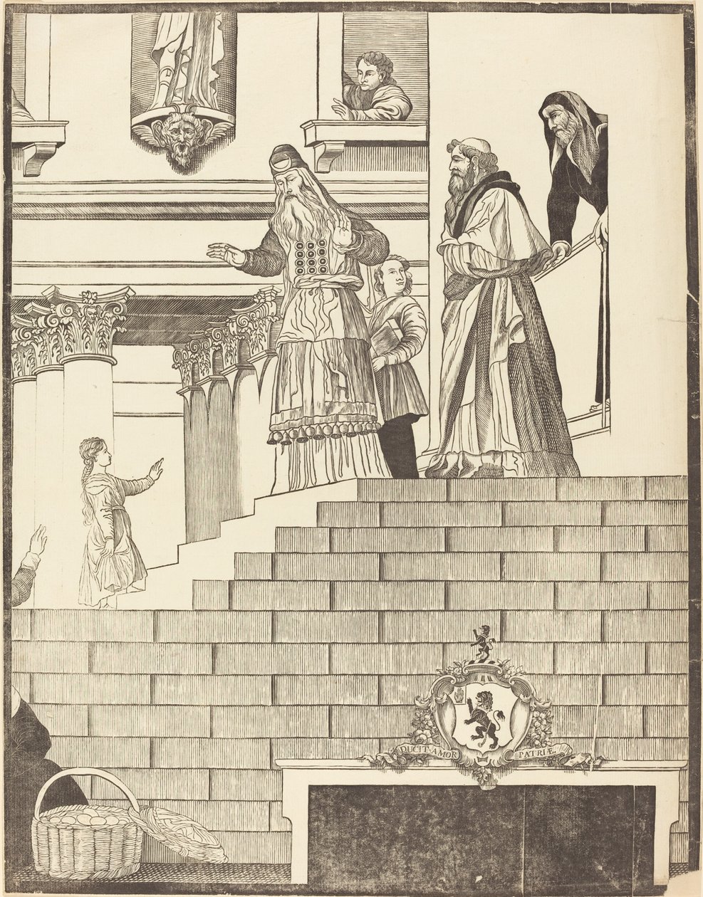 Presentasjon av jomfruen i tempelet [høyre plate] av John Baptist Jackson after Titian