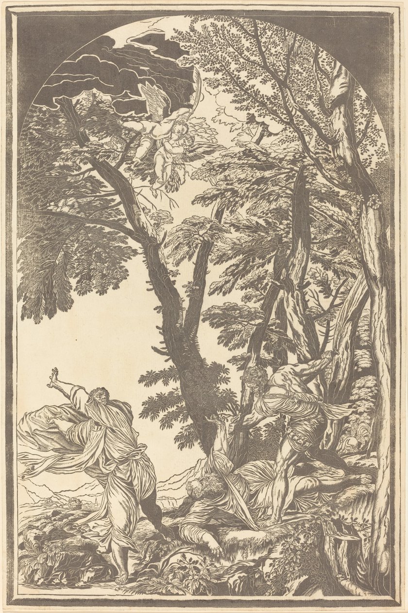 Peter Martyrs død av John Baptist Jackson after Titian