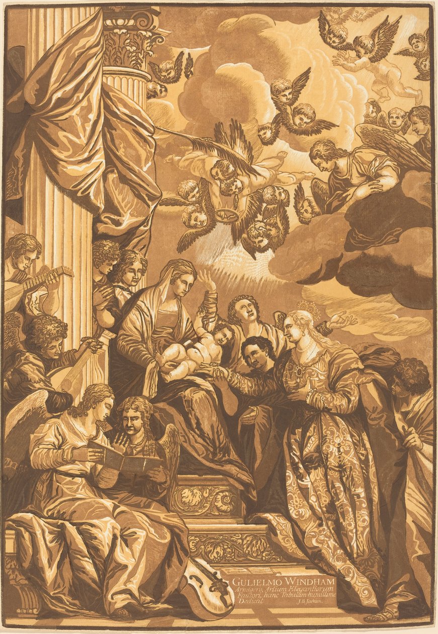 Det mystiske ekteskapet til Saint Catherine av John Baptist Jackson after Veronese