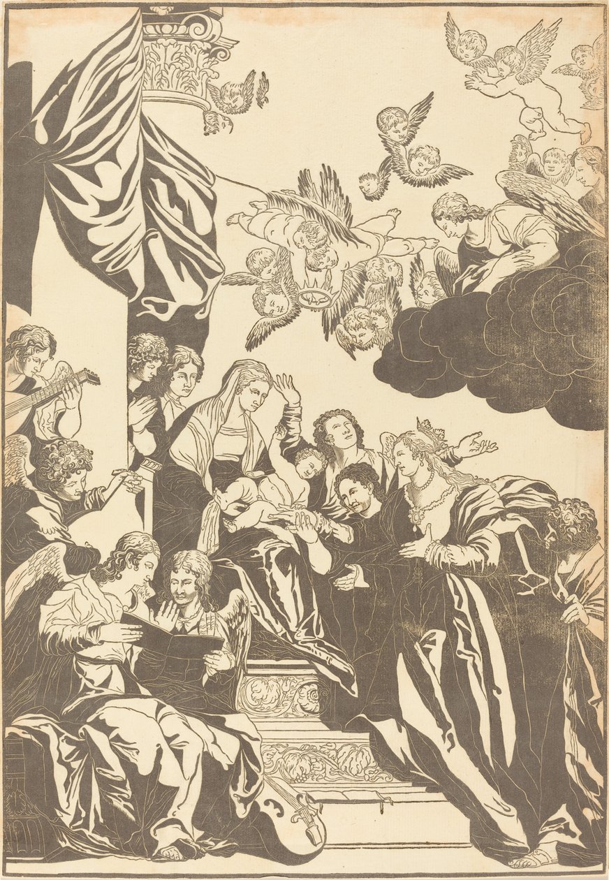 Det mystiske ekteskapet til Saint Catherine av John Baptist Jackson after Veronese