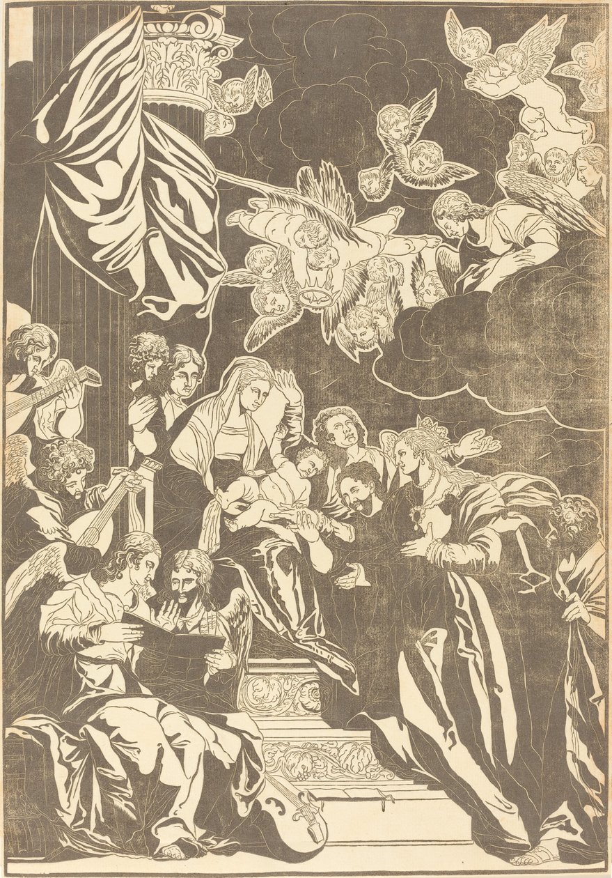 Det mystiske ekteskapet til Saint Catherine av John Baptist Jackson after Veronese